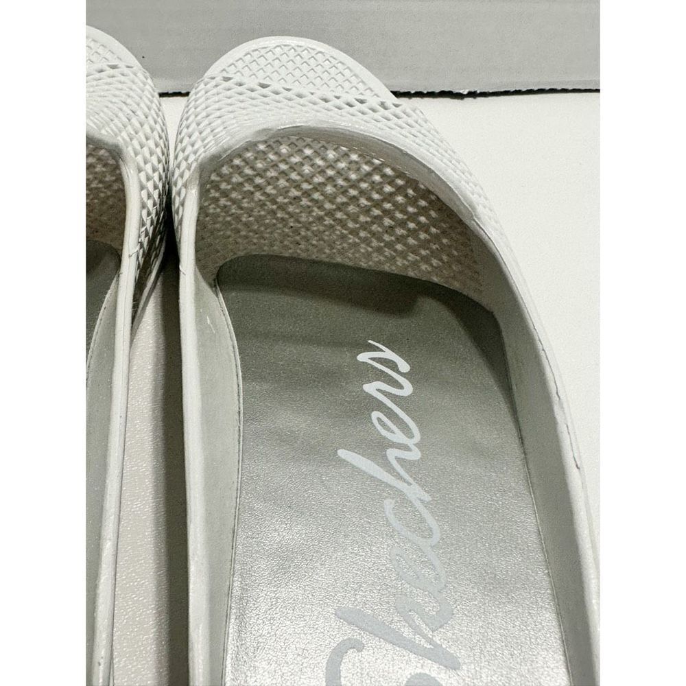 Skechers Plastic Waffle Design Open Toe Slip-On Slides‎ Wedge Sandals White Sz 7 - Picture 8 of 11